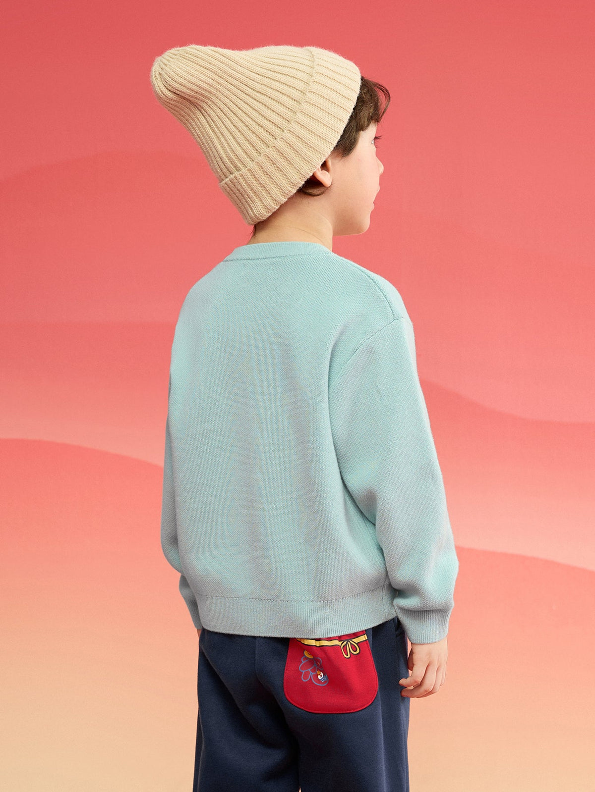 Balabala Children Clothes Boy Sweater 2025 New Spring New Year's Outfit Baby Chinese Style Knitwear