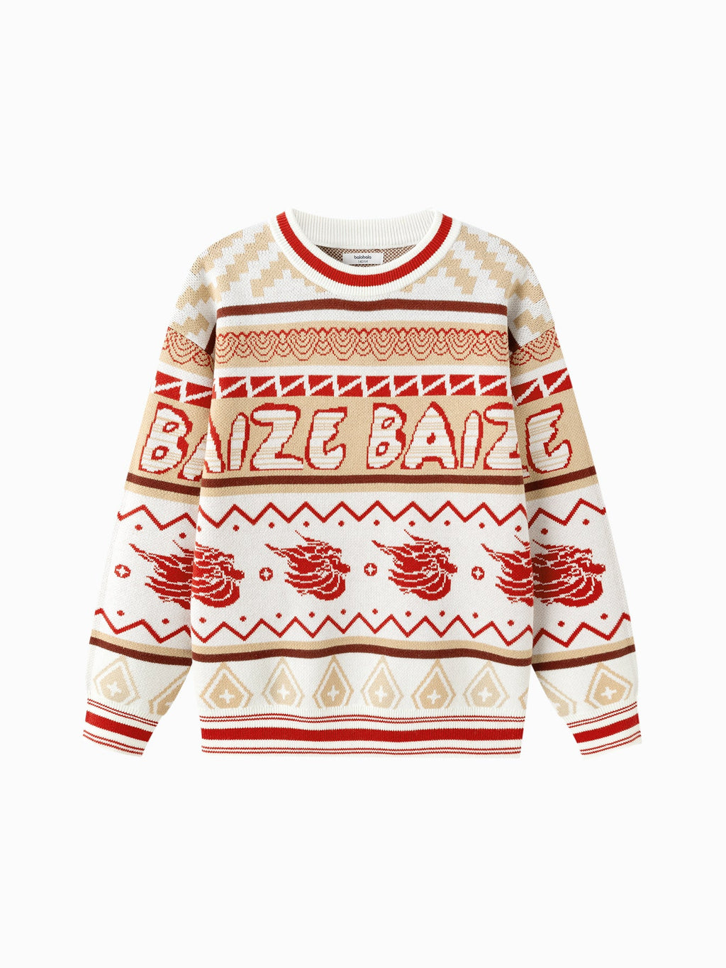 Balabala Boy Sweater 2025 New Spring New Year's Outfit Chinese Style Knitwear Parent-Child