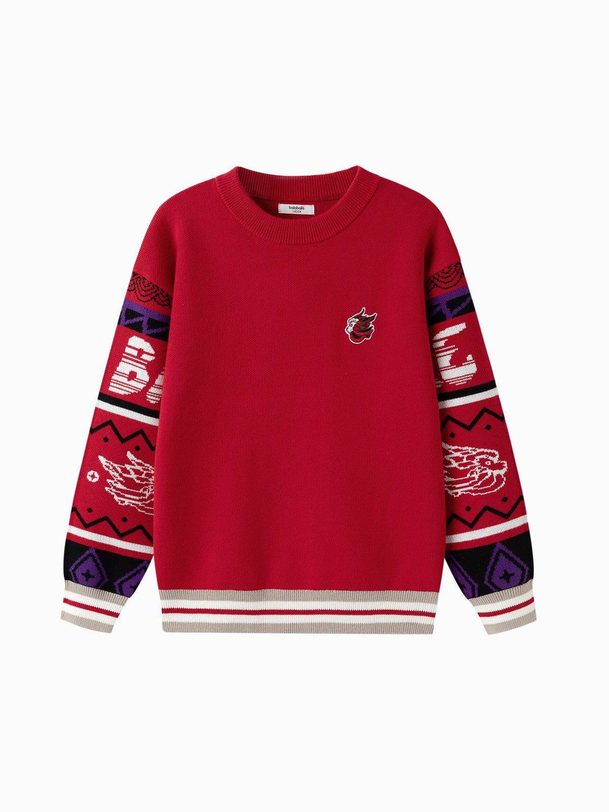 Balabala Boy Sweater 2025 New Spring New Year's Outfit Chinese Style Knitwear Parent-Child