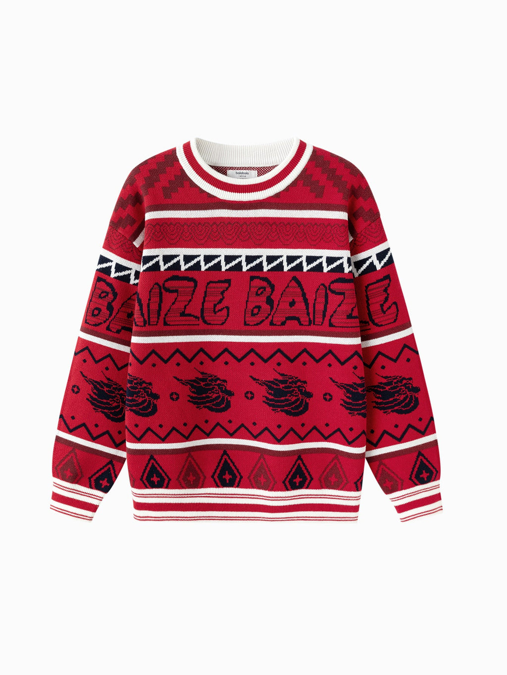 Balabala Boy Sweater 2025 New Spring New Year's Outfit Chinese Style Knitwear Parent-Child