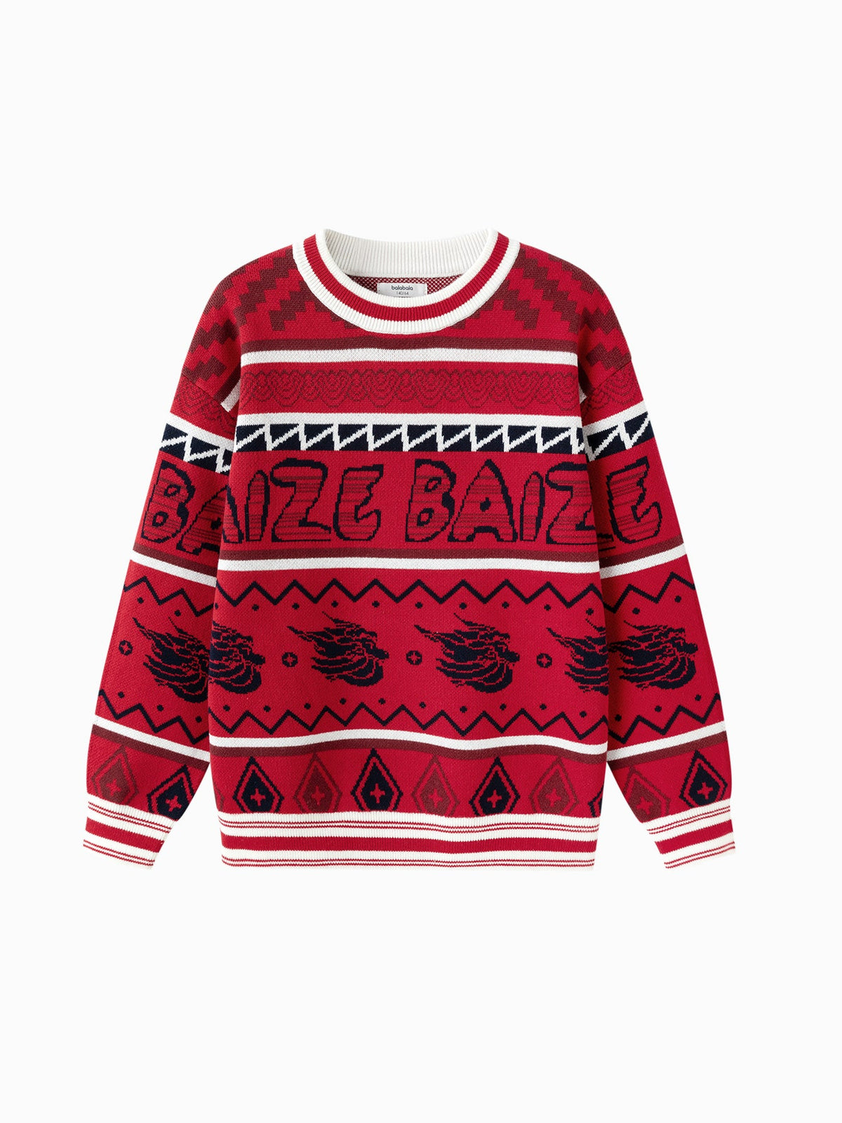 Balabala Boy Sweater 2025 New Spring New Year's Outfit Chinese Style Knitwear Parent-Child