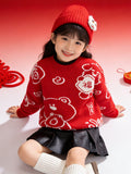 Balabala children's clothing in high neck sweater fall and winter 2024 new boys and girls knit sweater