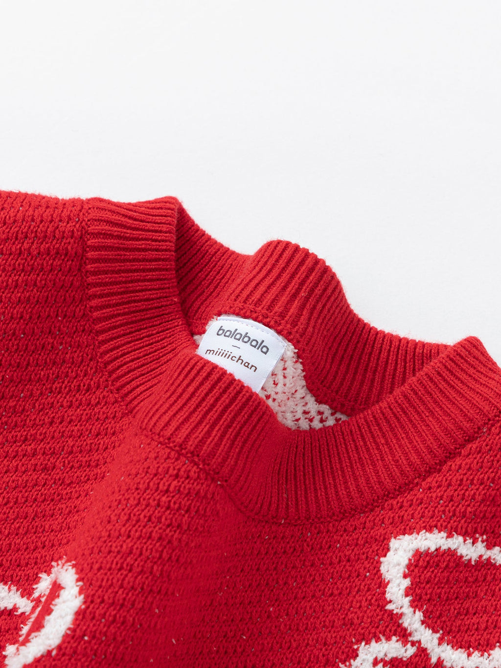Balabala children's clothing in high neck sweater fall and winter 2024 new boys and girls knit sweater