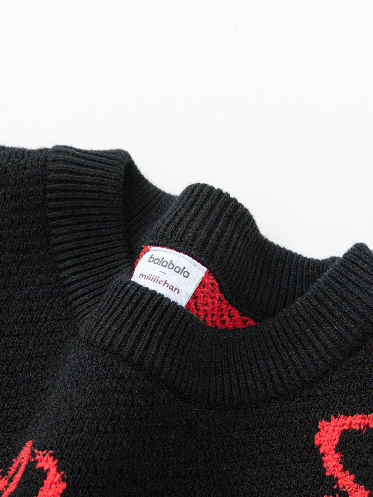 Balabala children's clothing in high neck sweater fall and winter 2024 new boys and girls knit sweater