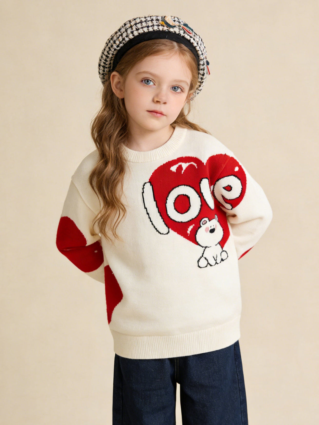 Balabala Children Sweater Boy Girl Autumn And Winter 2024 Toddler Kid Pullover Knitwear New Year's Outfit
