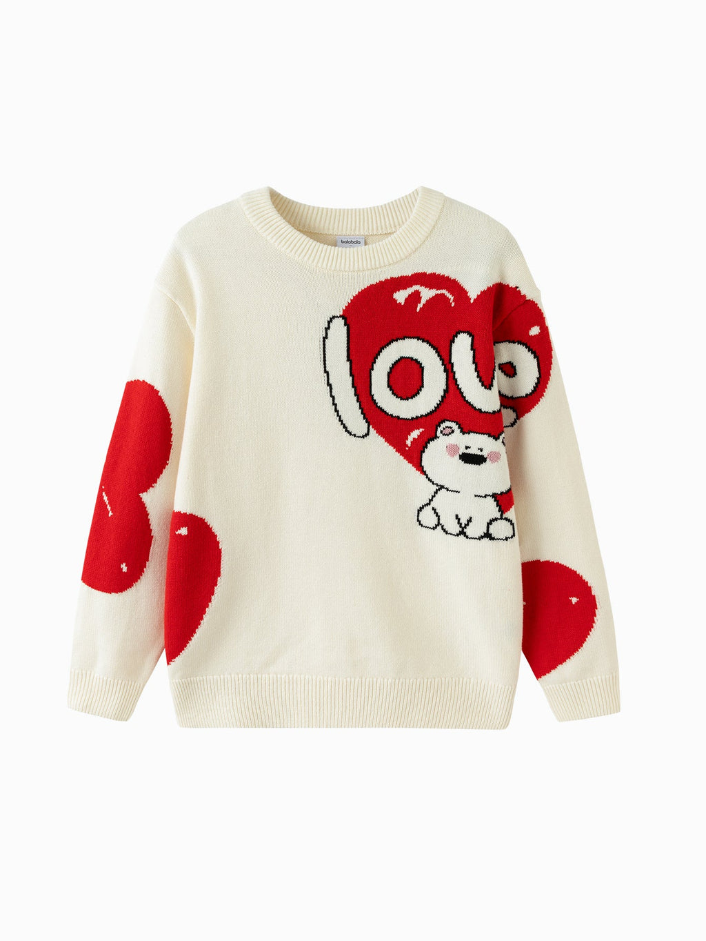 Balabala Children Sweater Boy Girl Autumn And Winter 2024 Toddler Kid Pullover Knitwear New Year's Outfit