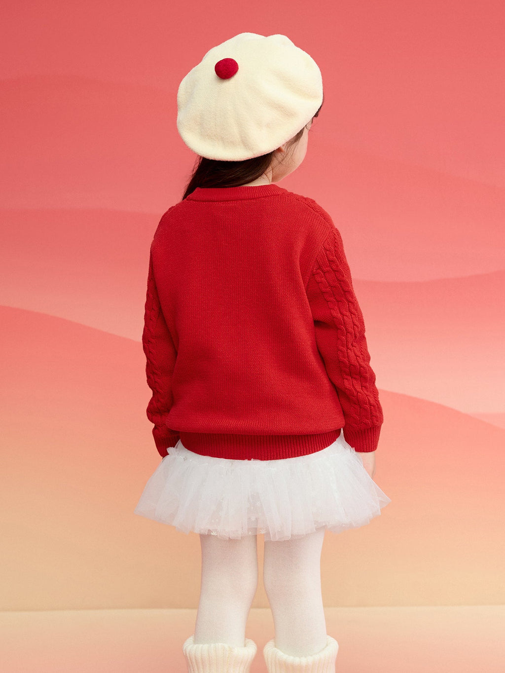 Balabala Children Sweater Boy Girl Autumn And Winter 2024 Toddler Kid Pullover Knitwear New Year's Outfit