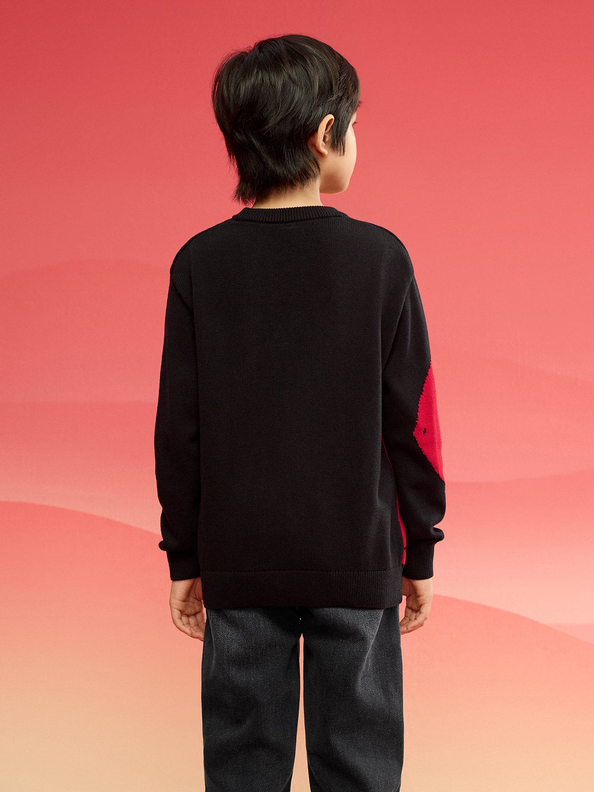Balabala Children Sweater Boy Girl Autumn And Winter 2024 Toddler Kid Pullover Knitwear New Year's Outfit