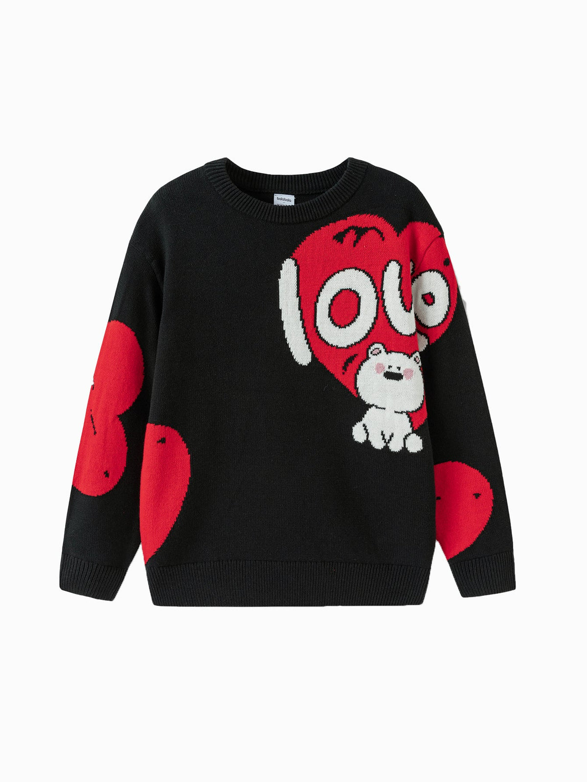 Balabala Children Sweater Boy Girl Autumn And Winter 2024 Toddler Kid Pullover Knitwear New Year's Outfit