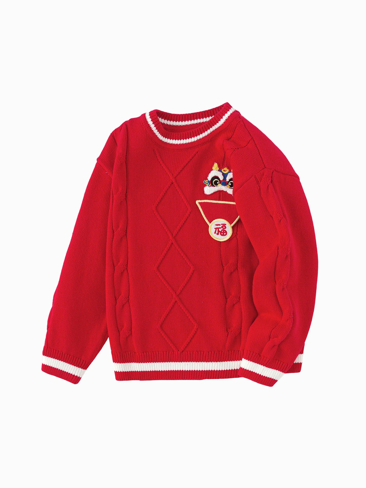 Balabala Children Sweater Boy Girl Autumn And Winter 2024 New Toddler Pullover Knitwear New Year's Outfit