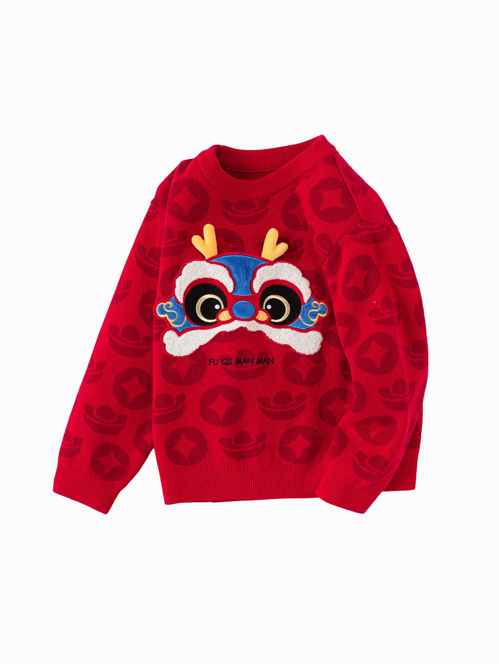 Balabala Children Sweater Boy Girl Autumn And Winter 2024 New Toddler Pullover Knitwear New Year's Outfit
