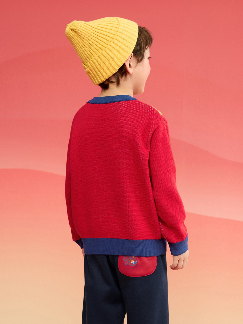 Balabala Children Sweater Boy Girl Autumn And Winter 2024 New Toddler Pullover Knitwear New Year's Outfit