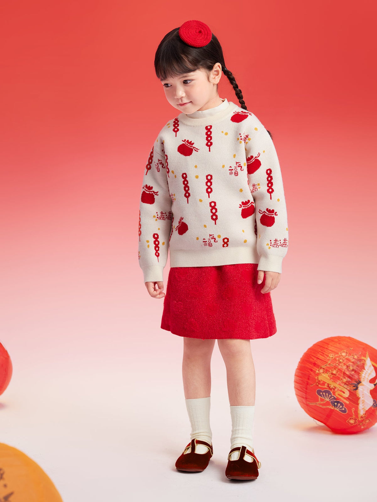 Balabala Children Sweater Turtleneck Sweater Autumn And Winter 2024 New Kid Loose Boy And Girl Knitwear