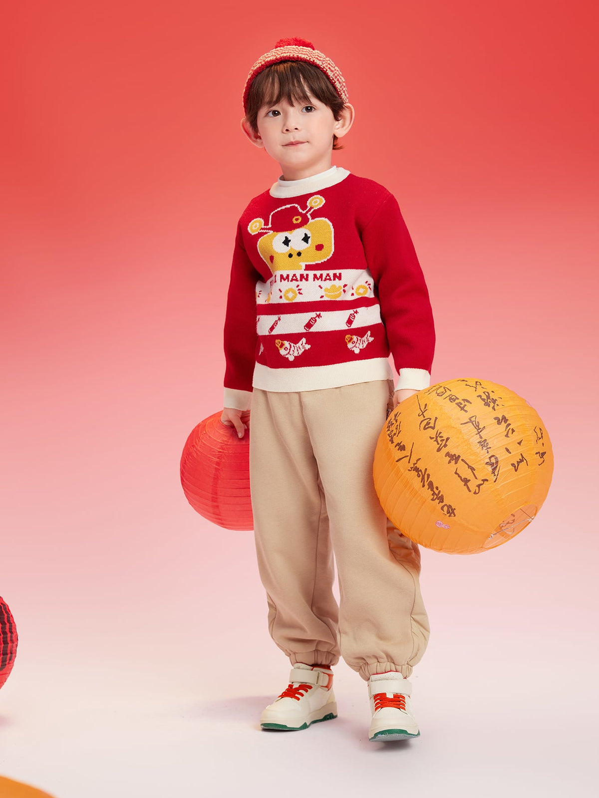 Balabala Children Sweater Turtleneck Sweater Autumn And Winter 2024 New Kid Loose Boy And Girl Knitwear