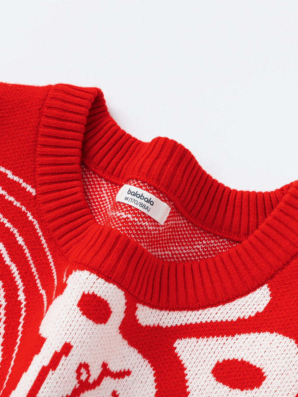 Balabala Children's Clothes Parent-Child Sweater Knitwear 2025 New Winter Clothes Kid Knitwear New Year Season China-chic