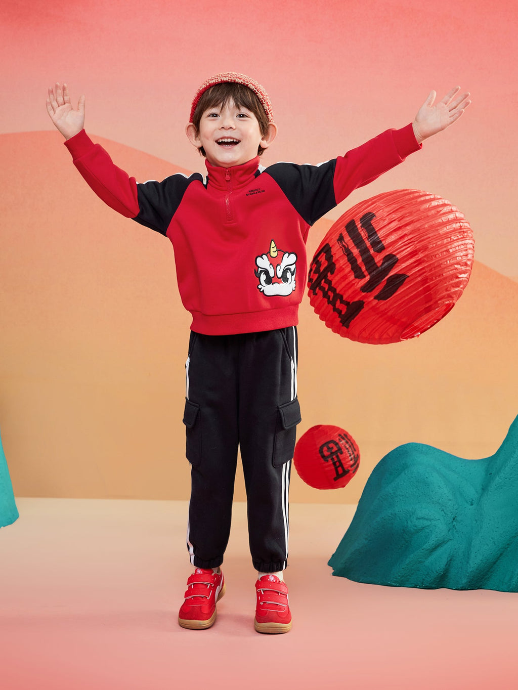 Balabala children's suit boy two-piece suit 2025 new spring fashion baby parent-child clothing