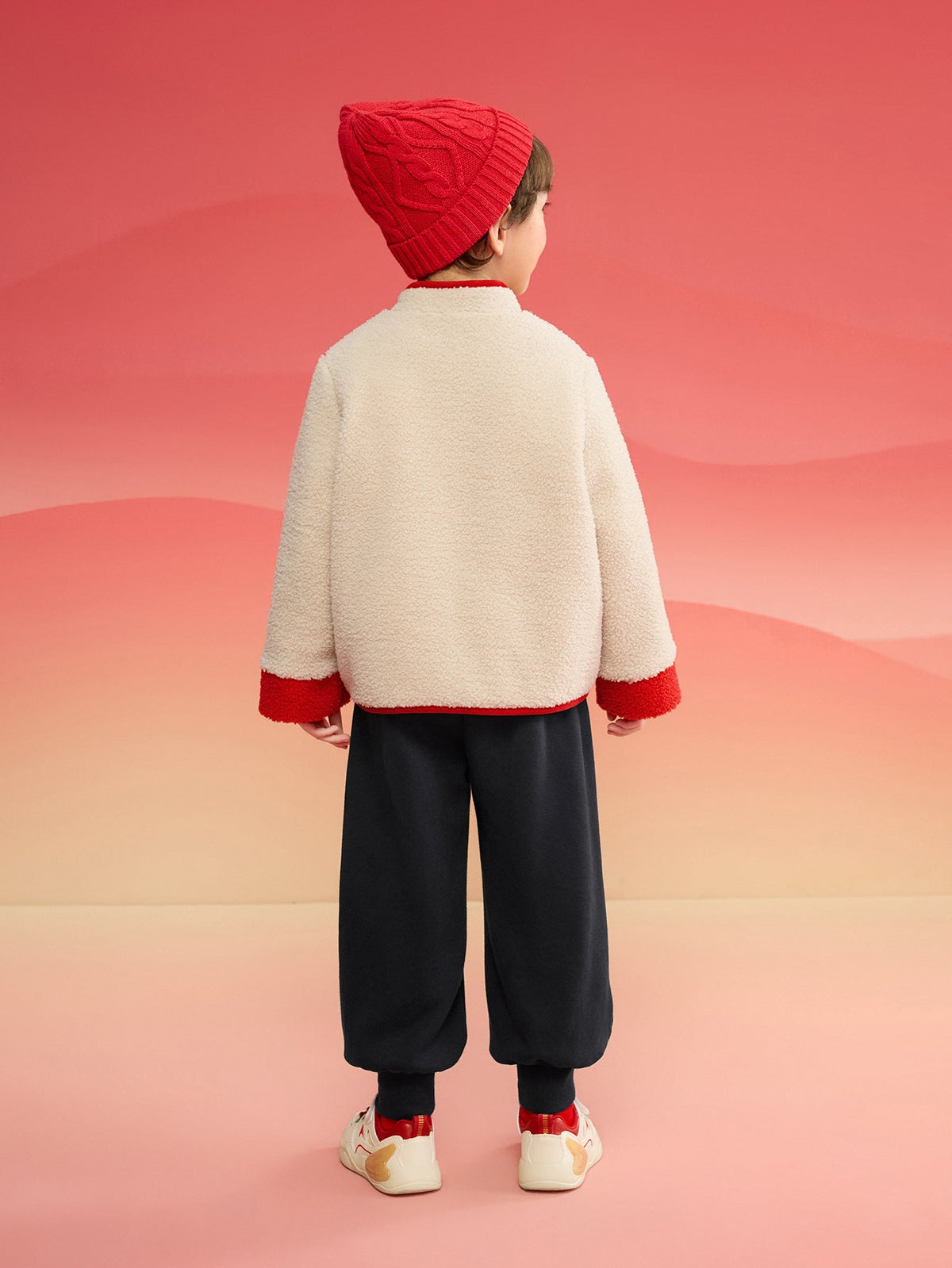 Balabala Children Clothes Suit Boys And Girls Long Sleeve Autumn And Winter 2025 New Baby Fleece New Year's Greeting Outfit