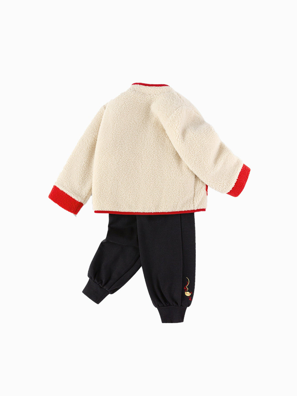 Balabala Children Clothes Suit Boys And Girls Long Sleeve Autumn And Winter 2025 New Baby Fleece New Year's Greeting Outfit