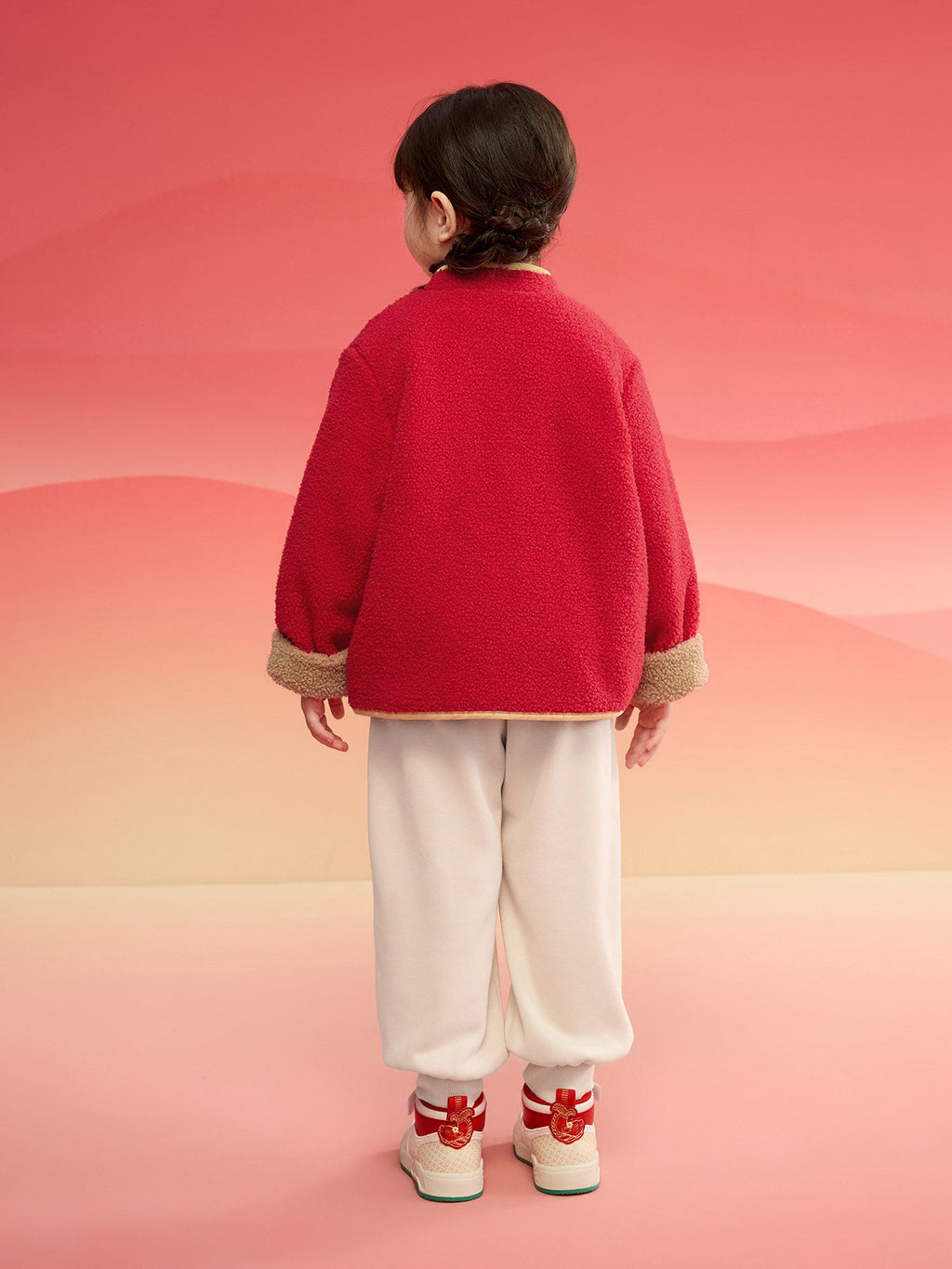 Balabala Children Clothes Suit Boys And Girls Long Sleeve Autumn And Winter 2025 New Baby Fleece New Year's Greeting Outfit