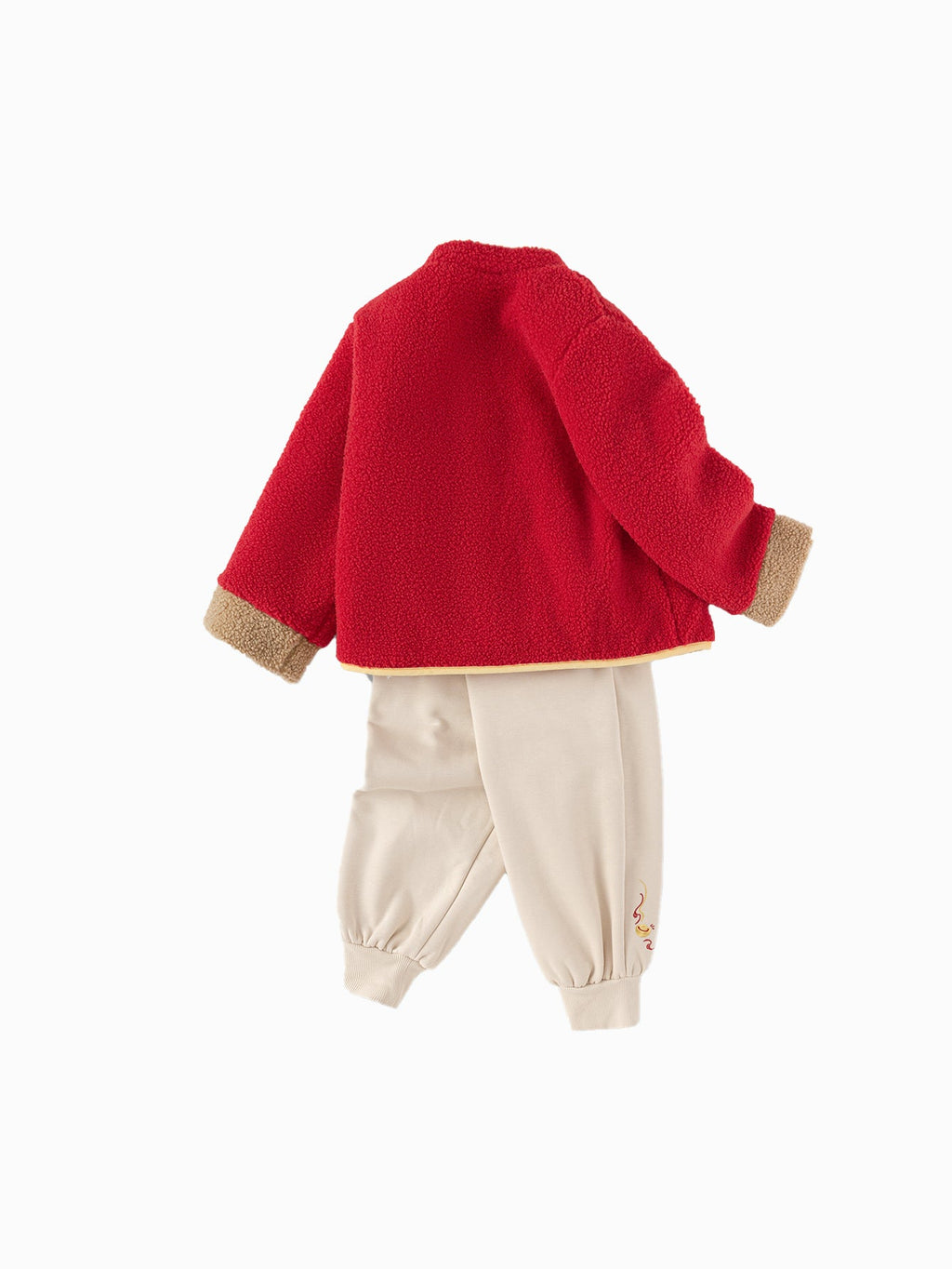 Balabala Children Clothes Suit Boys And Girls Long Sleeve Autumn And Winter 2025 New Baby Fleece New Year's Greeting Outfit
