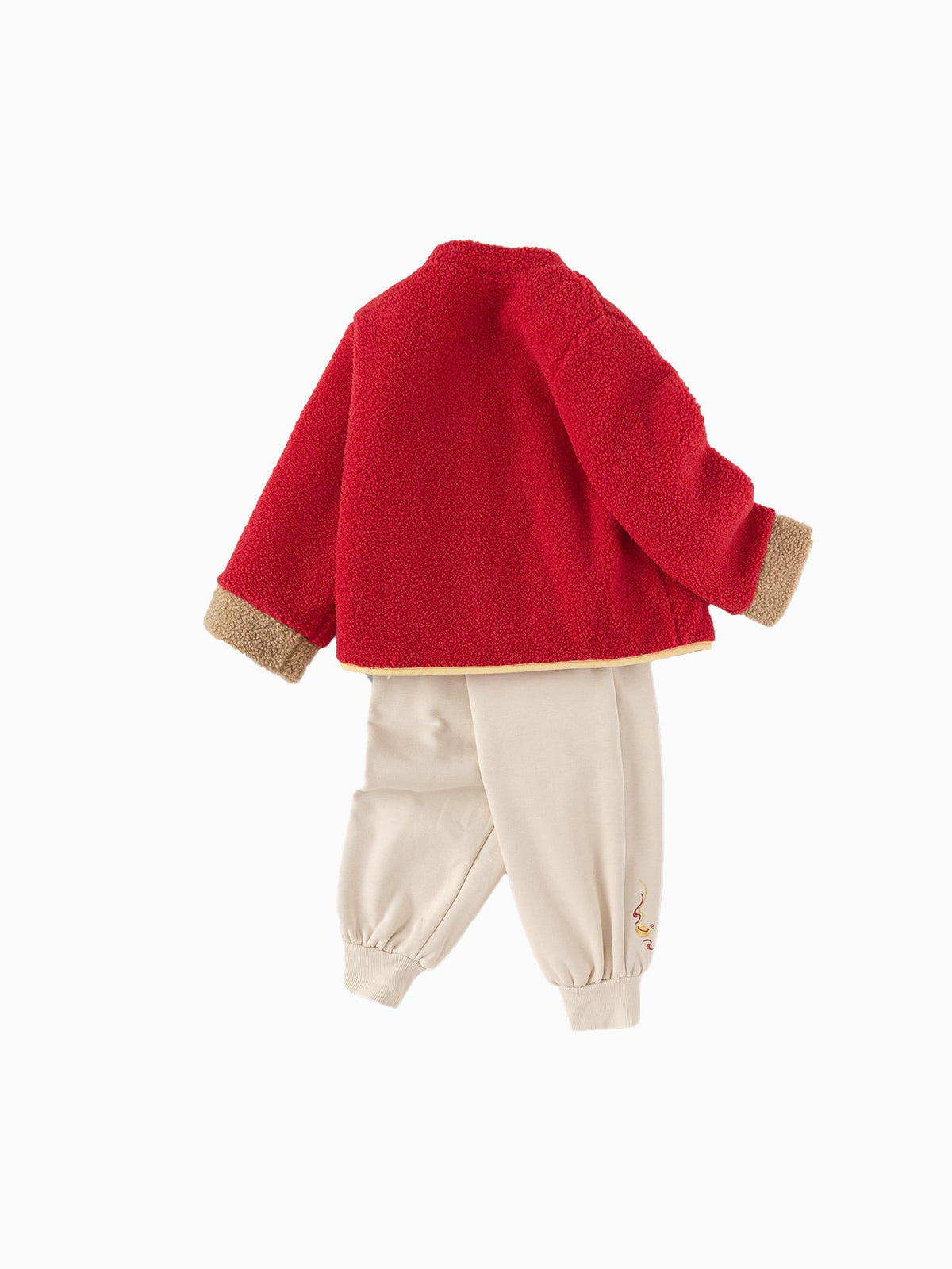 Balabala Children Clothes Suit Boys And Girls Long Sleeve Autumn And Winter 2025 New Baby Fleece New Year's Greeting Outfit