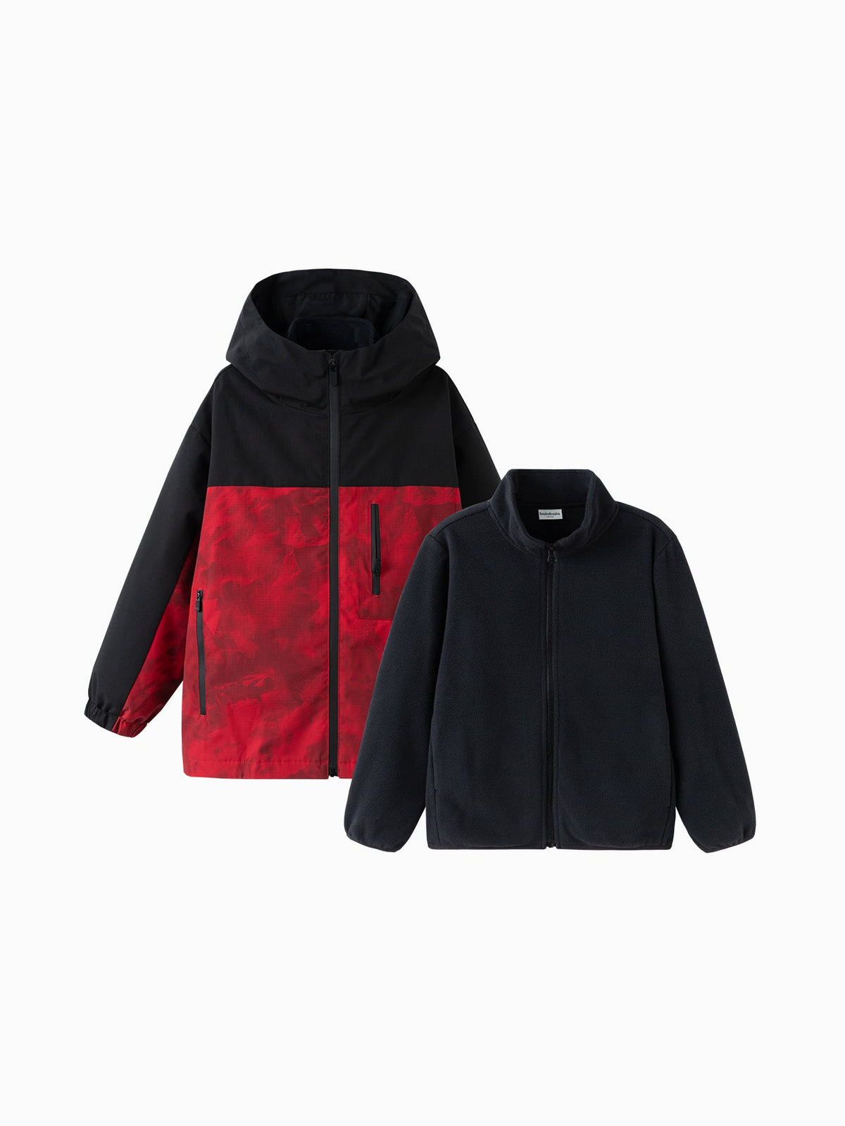 Balabala Children Clothes Boy Jacket 2025 New Winter Cotton Jacket Waterproof Twin-Set New Year's Outfit