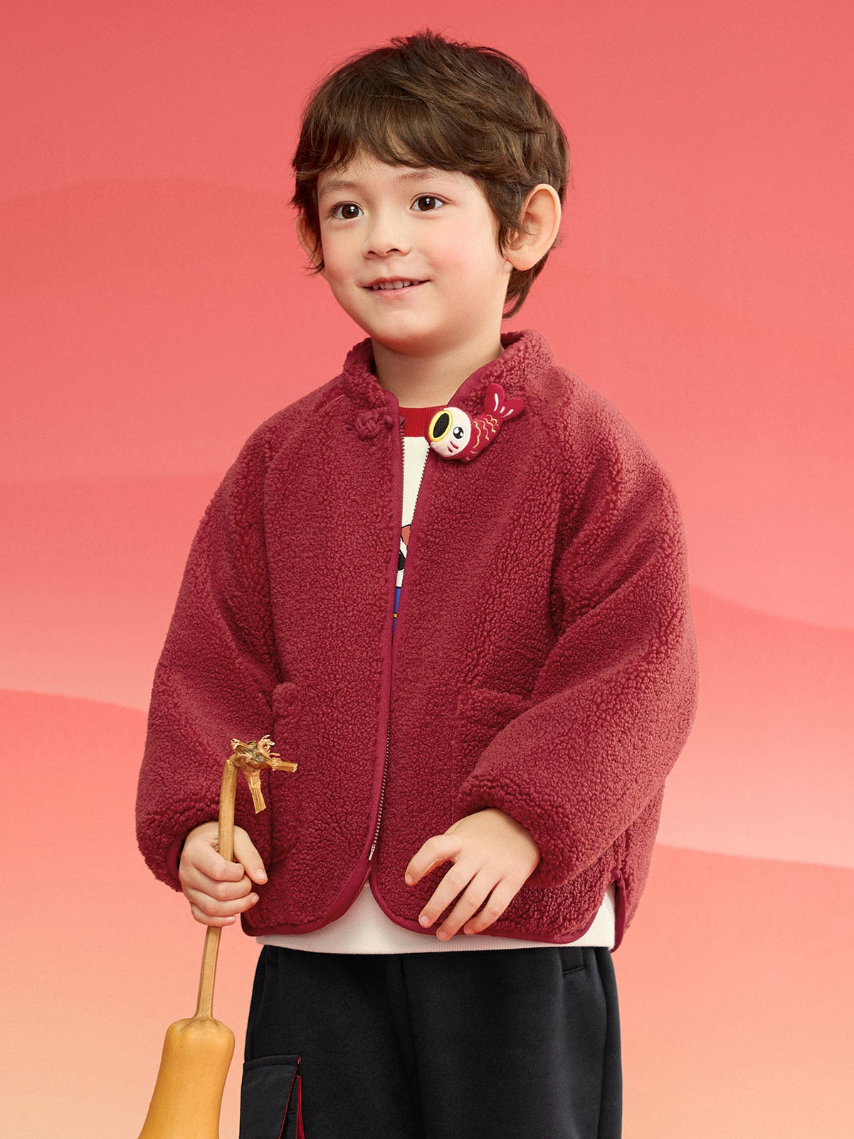 Balabala children's cotton clothing boys girls cotton jacket baby cotton clothing winter 2024