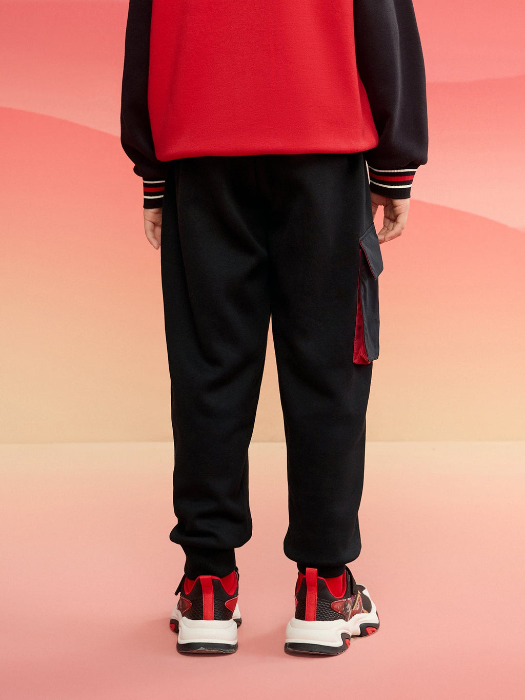 Balabala  children's clothing boys pants 2025 new spring wear with baby sweat pants