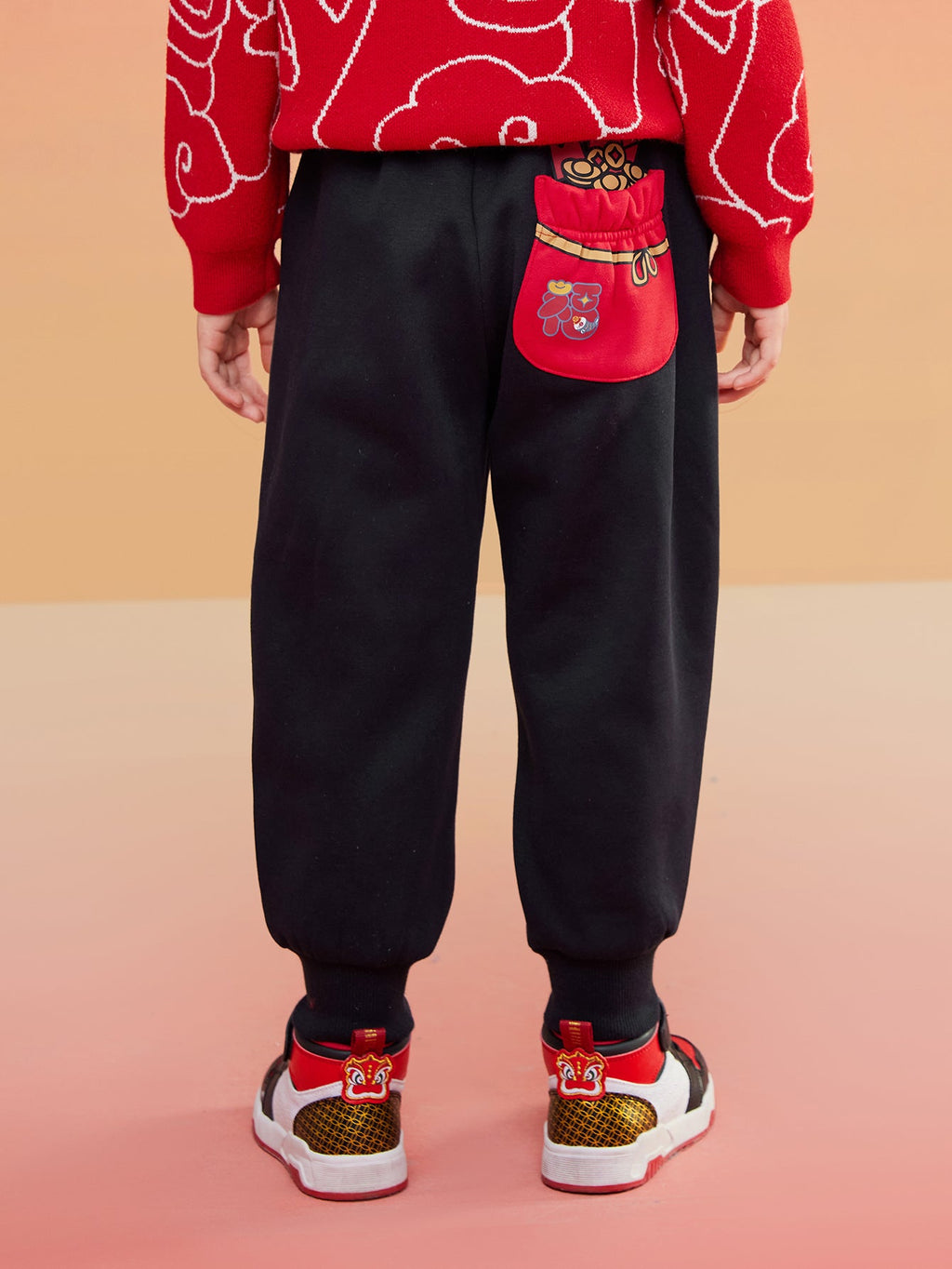 Balabala  children's clothing boys long girls baby pants fall and winter 2024 new loose trend