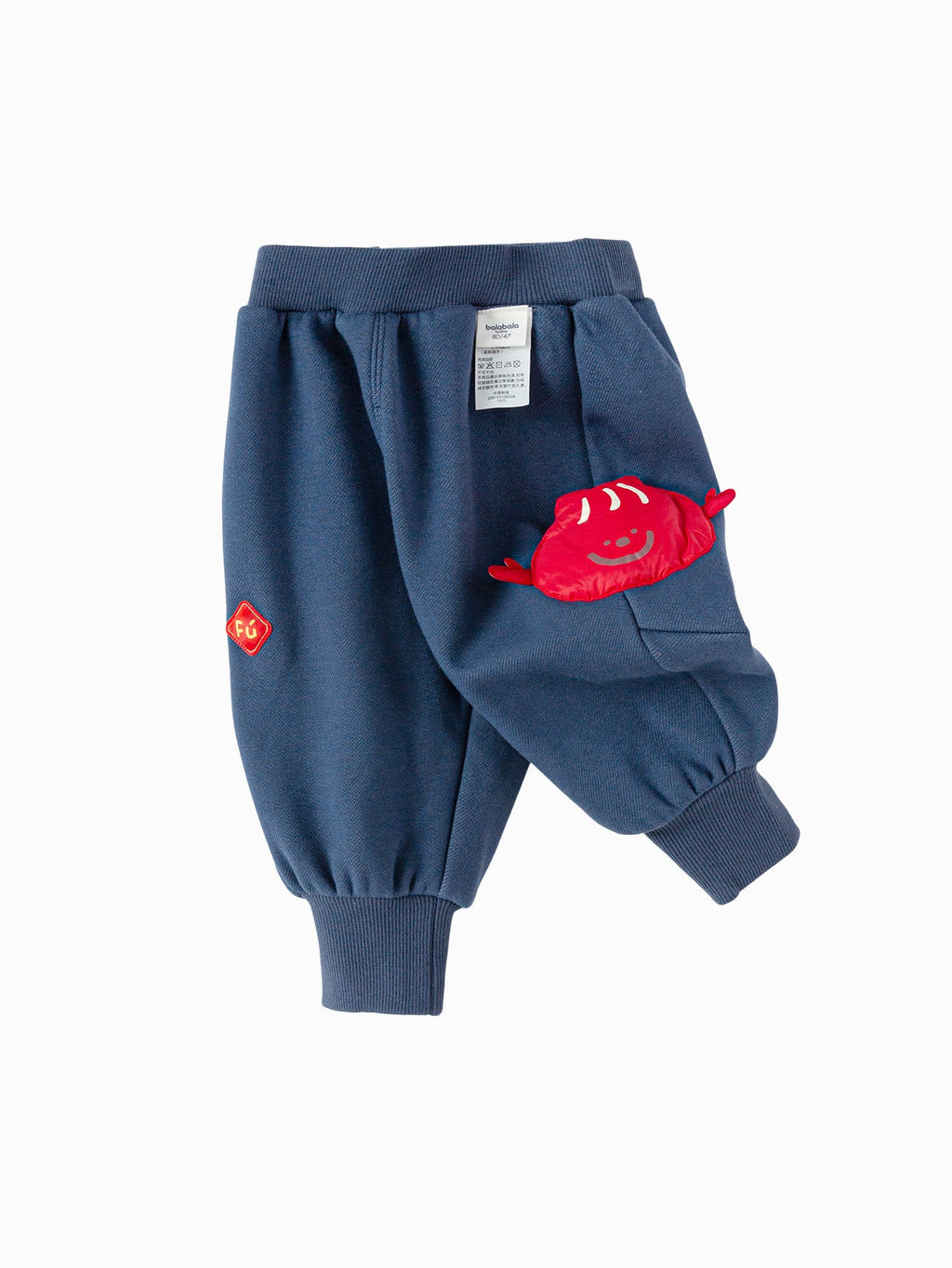 Balabala Children's Clothes Baby Trousers Boy Casual Pants Girl 2025 New Spring Clothes Baby Fleece Lined