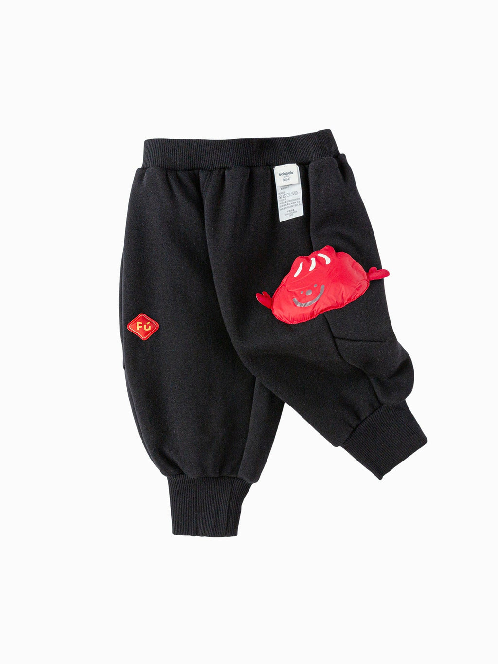 Balabala Children's Clothes Baby Trousers Boy Casual Pants Girl 2025 New Spring Clothes Baby Fleece Lined
