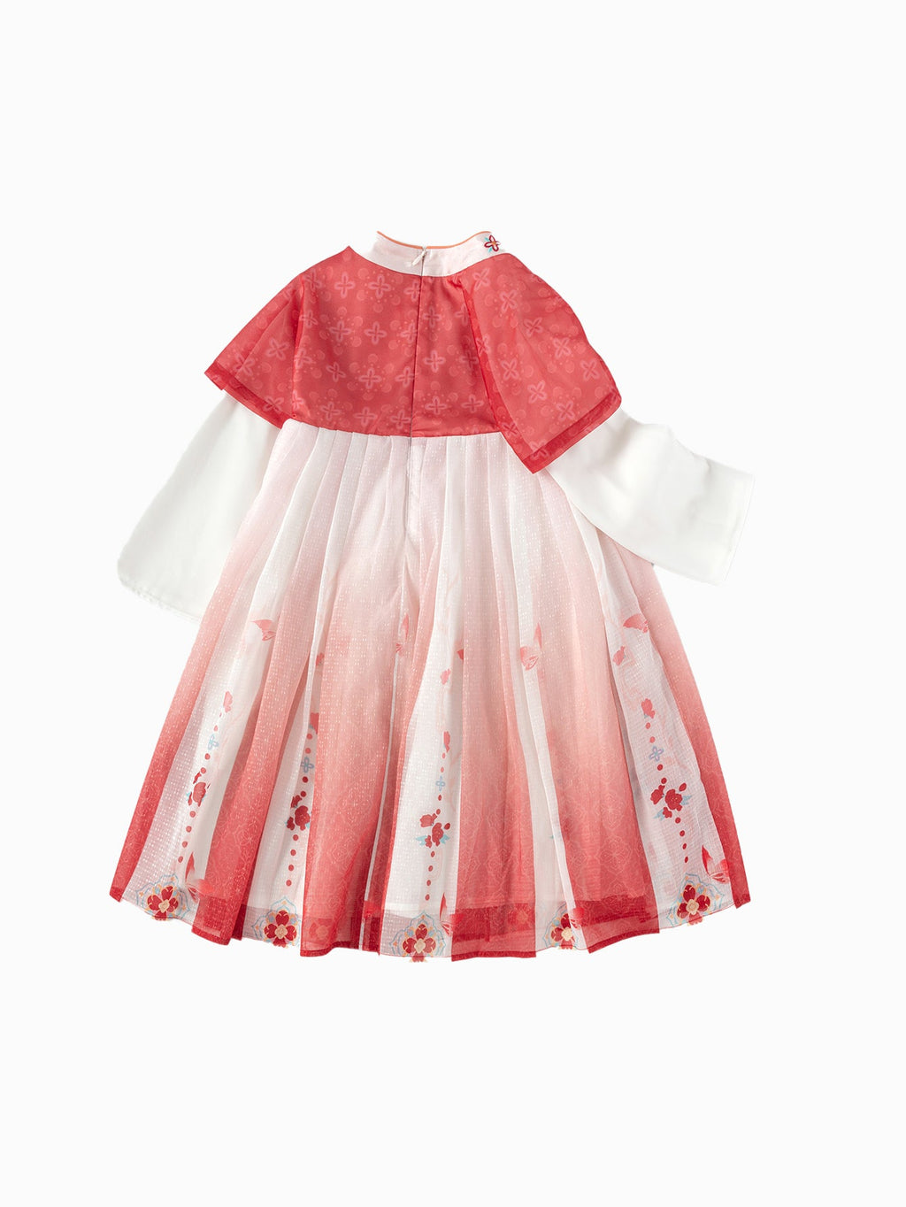 Balabala Girl Hanfu Dress Kids Skirt Red New Year's Outfit Chinese Style Dress