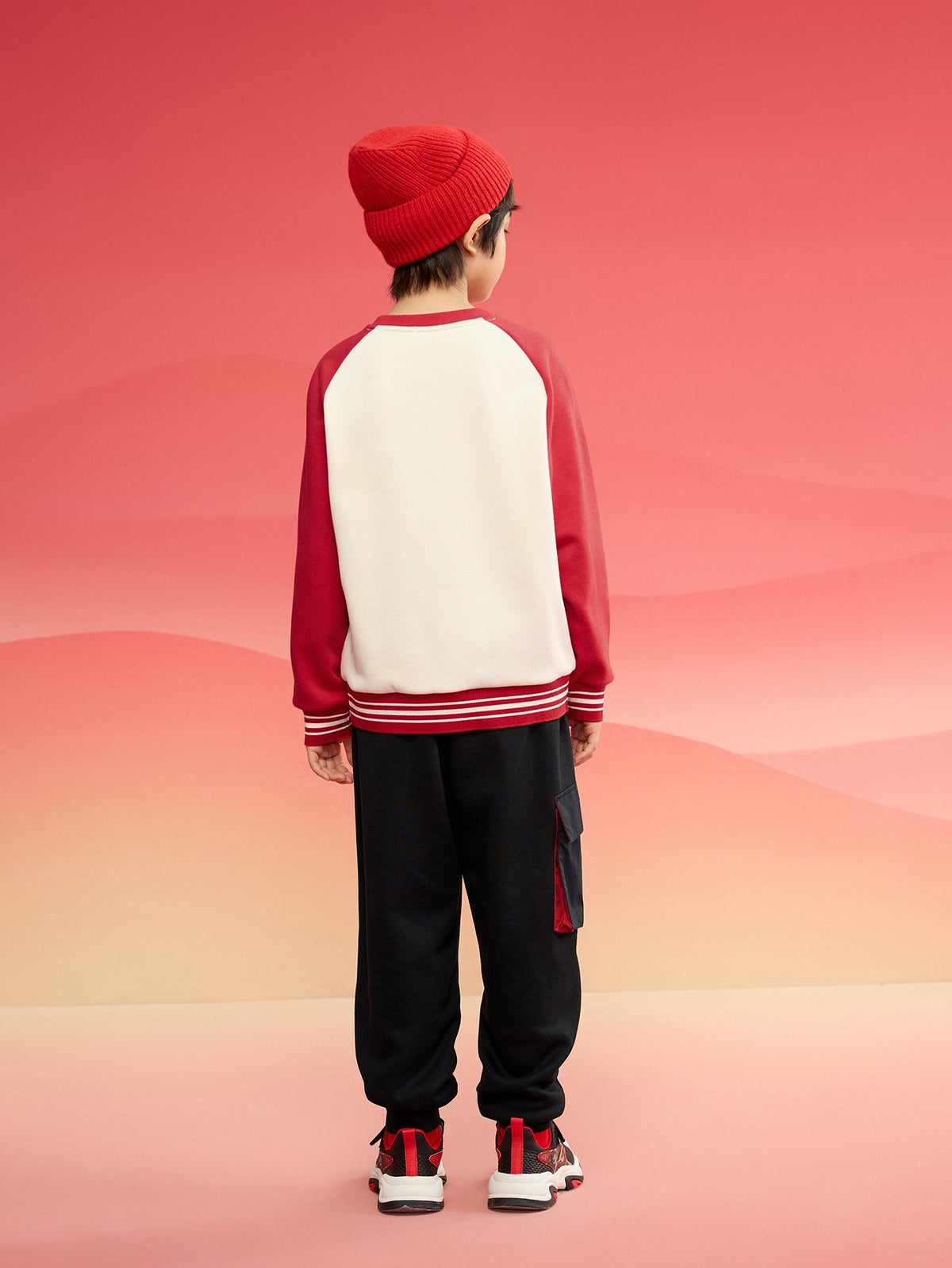 Balabala children's sweater boys' tops 2025 new spring long-sleeved embroidery loose