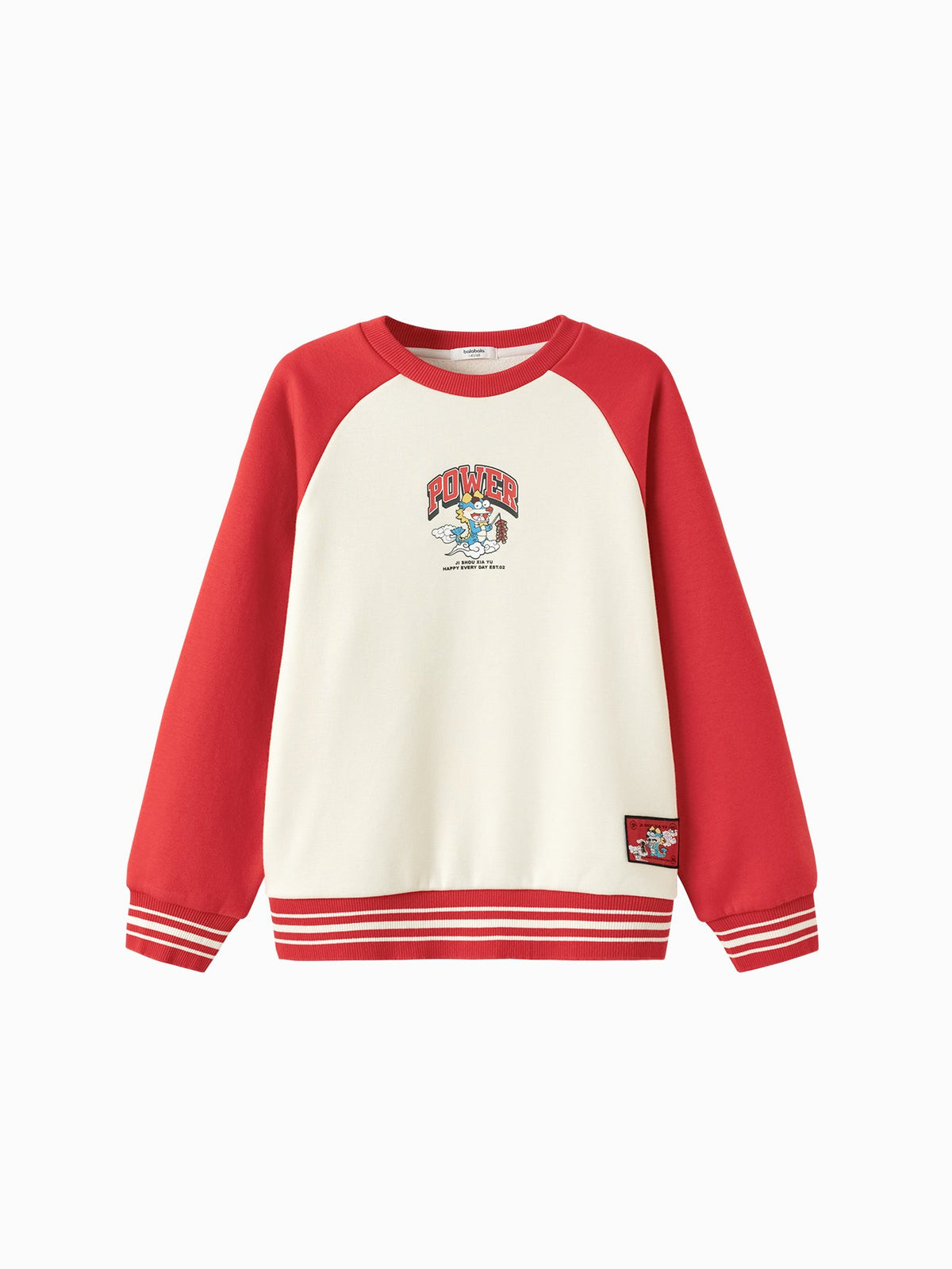Balabala children's sweater boys' tops 2025 new spring long-sleeved embroidery loose