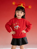 Balabala  children's sweater girls boys 2024 new fall and winter loose fashion tops