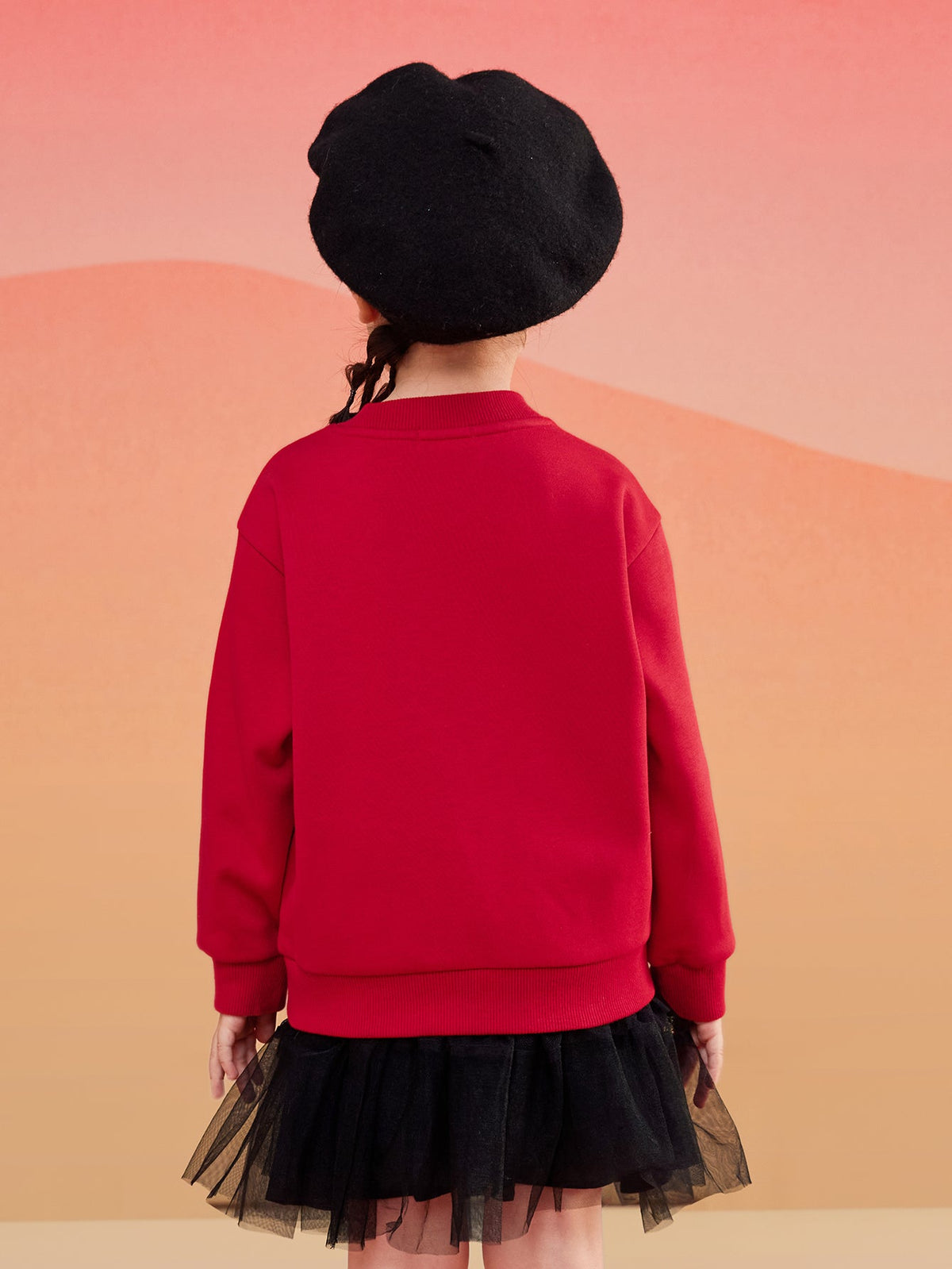 Balabala  children's sweater girls boys 2024 new fall and winter loose fashion tops