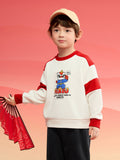 Balabala  children's sweater girls boys 2024 new fall and winter loose fashion tops
