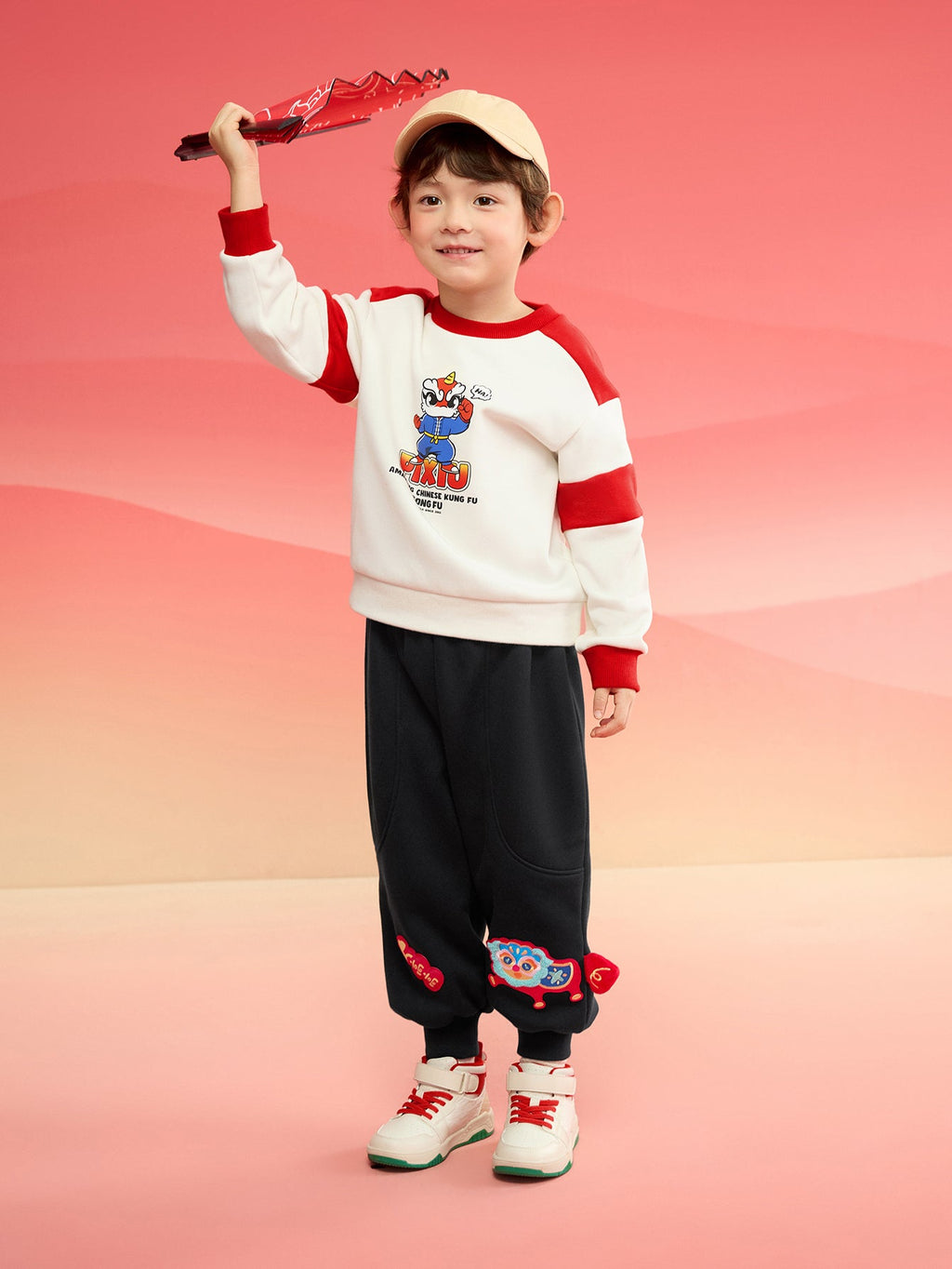 Balabala  children's sweater girls boys 2024 new fall and winter loose fashion tops