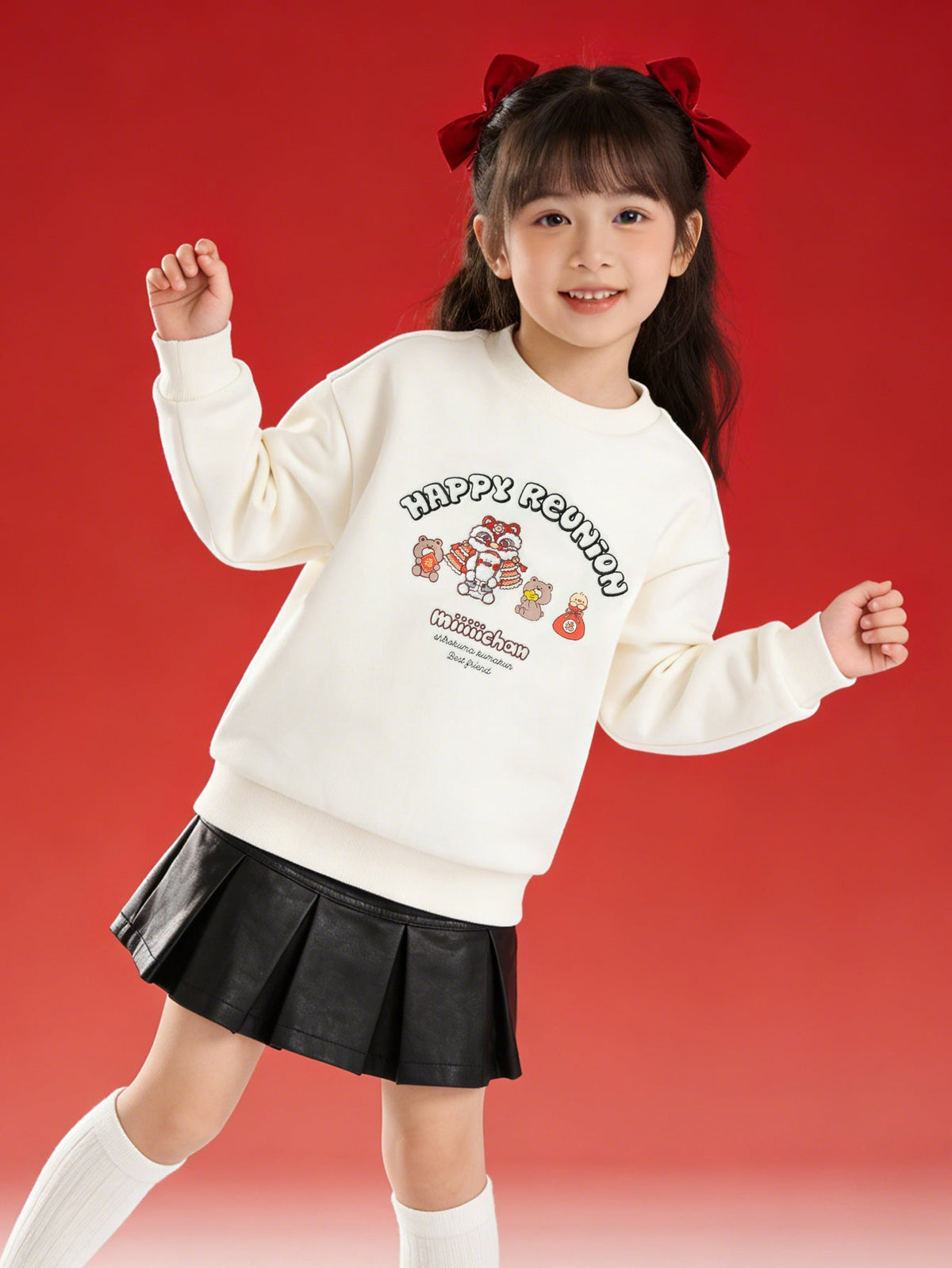 Balabala  children's sweater girls boys 2024 new fall and winter loose fashion tops