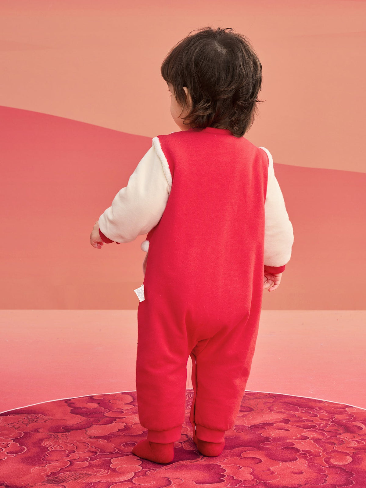 Balabala Children Clothes Baby Thickened Jumpsuit Newborn Clothes 2025 New Winter New Year Season