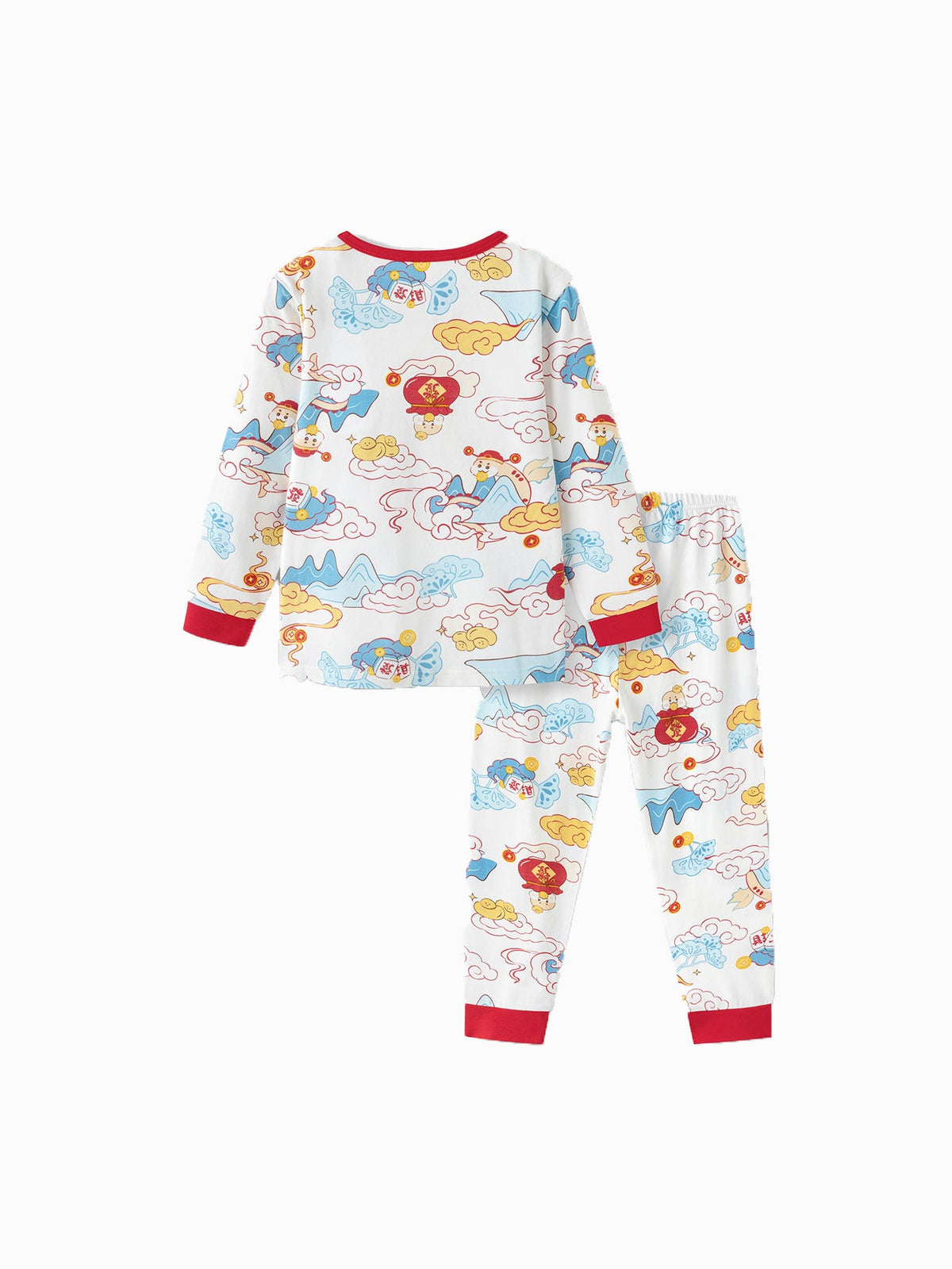 Balabala Baby Autumn Clothes Suit Year of the Snake Boy And Girl Thermal Underwear Animal Year Red Pajamas