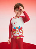 Balabala Baby Autumn Clothes Suit Year of the Snake Boy And Girl Thermal Underwear Animal Year Red Pajamas