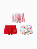 Balabala Boy Underwear Boxer Birefs Cotton Animal Year Red Shorts The Year of Snake New Year Suit