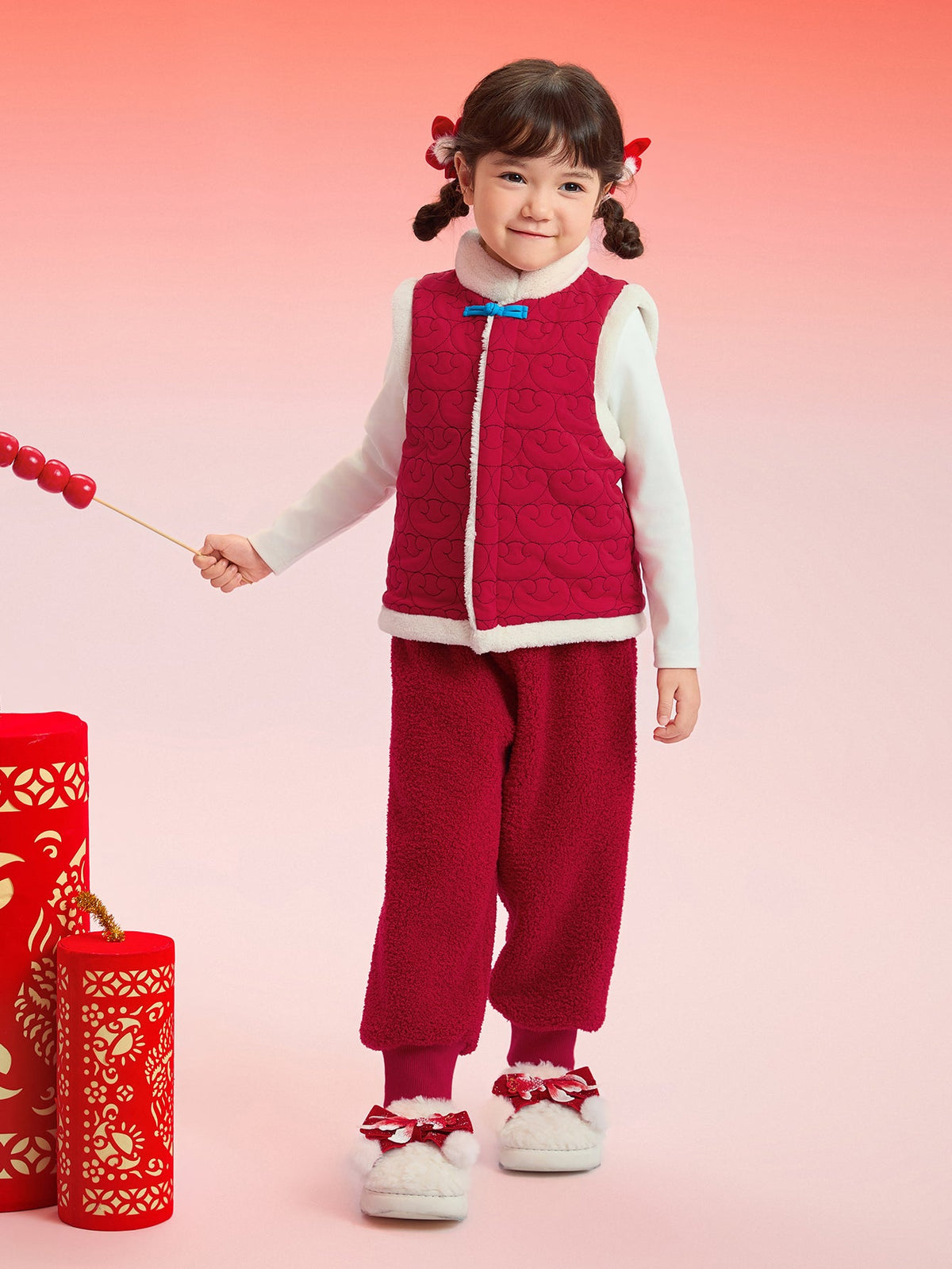 Balabala Baby Cotton Vest 2025 New New Year's Animal Year Greeting Red Vest