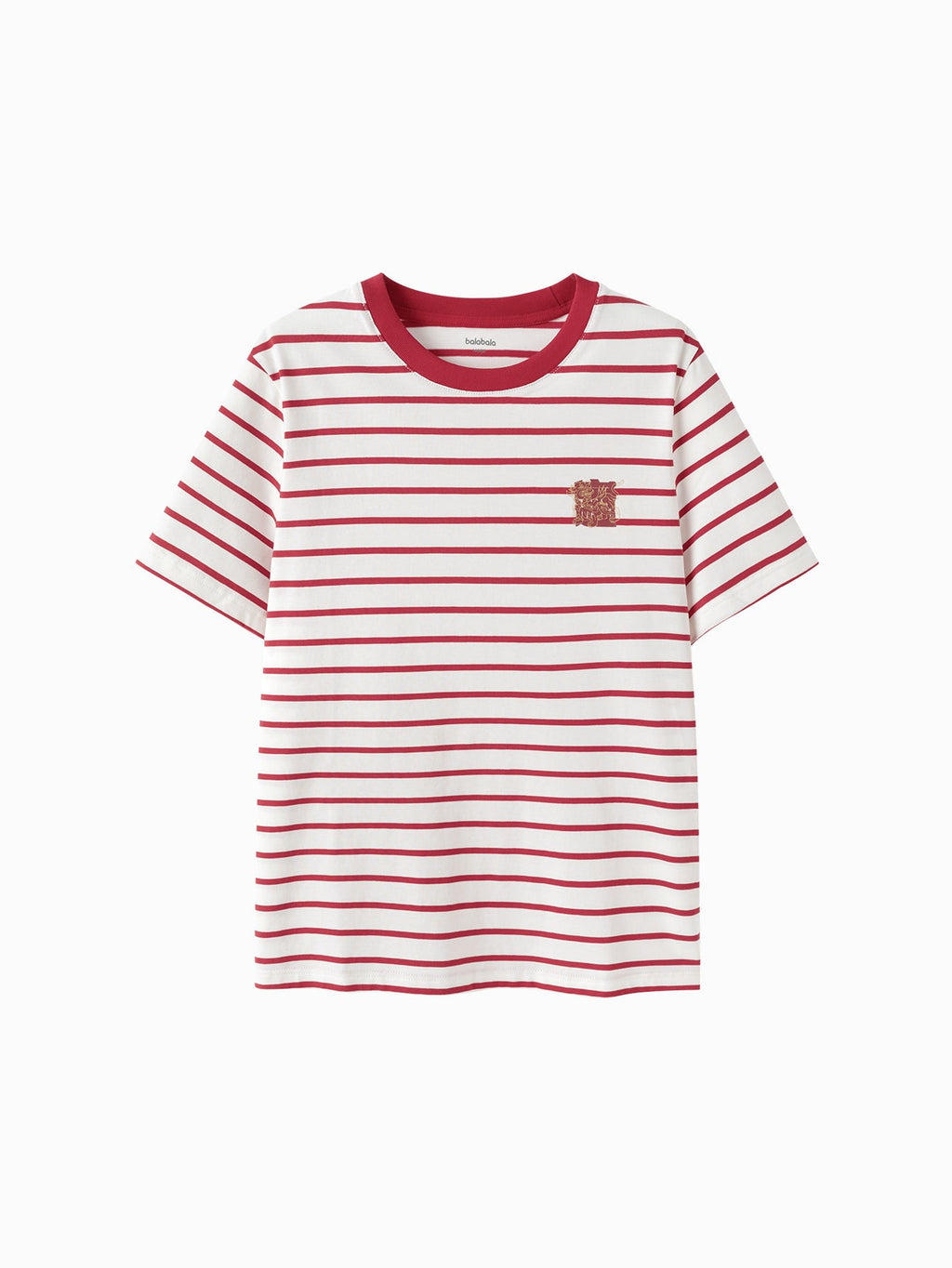 Balabala Baby T-Shirt 2025 New Boy Short Sleeve New Year Red Animal Year Girl Undershirt