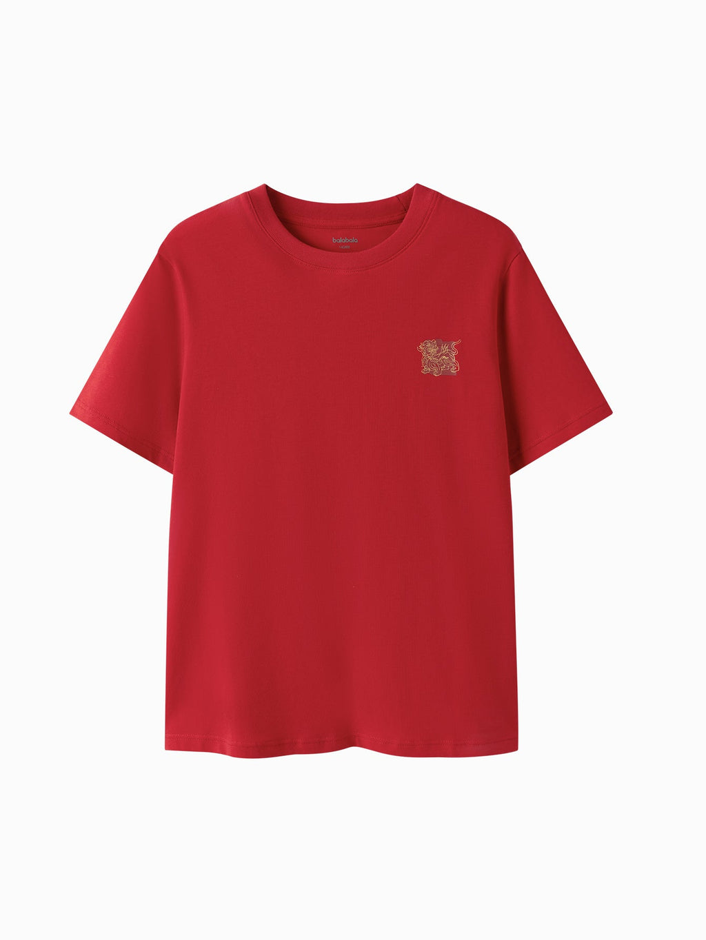 Balabala Baby T-Shirt 2025 New Boy Short Sleeve New Year Red Animal Year Girl Undershirt