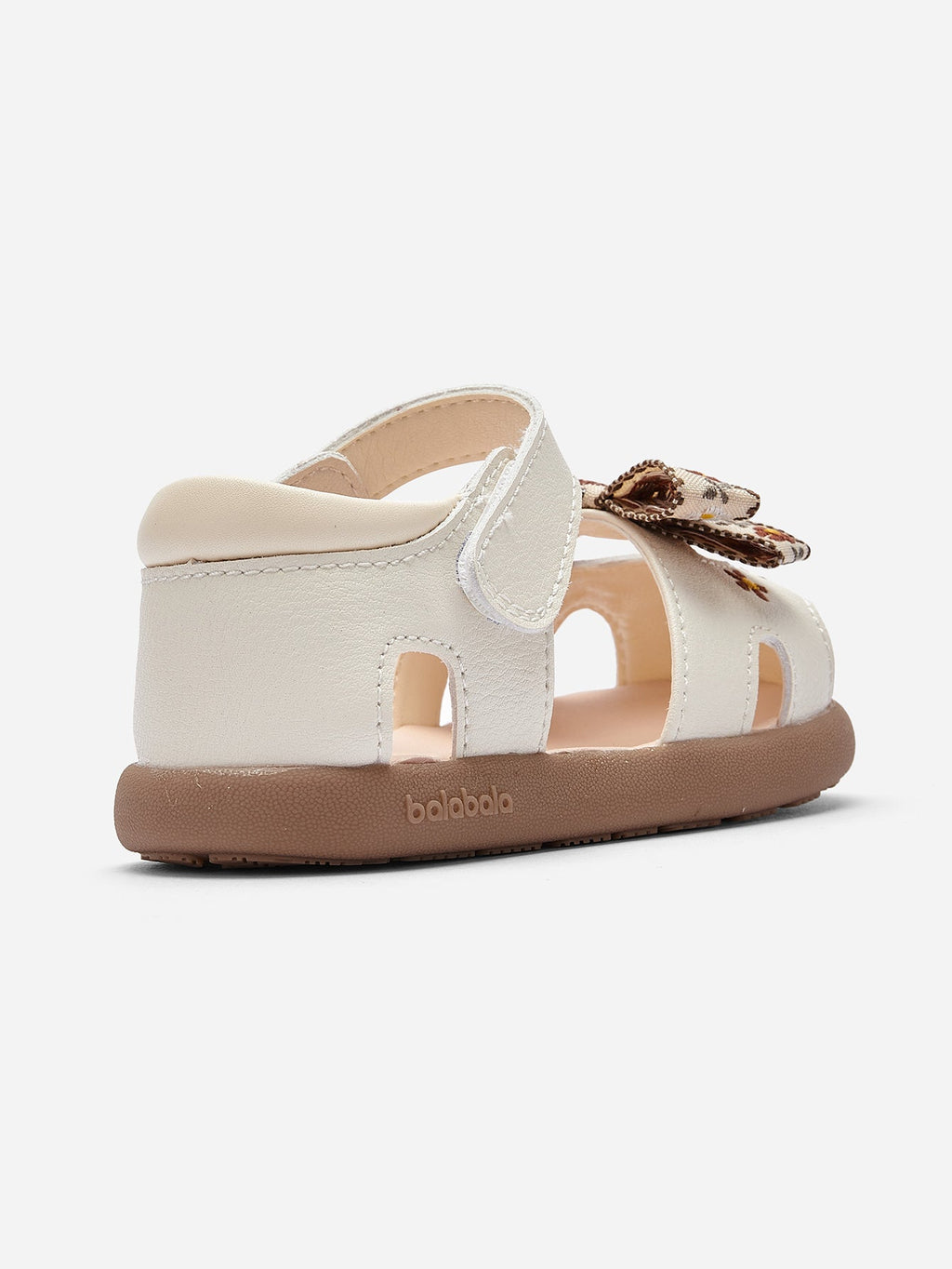 Balabala Baby Girl Plaid Bow Mary Jane Closed Toe Sandals