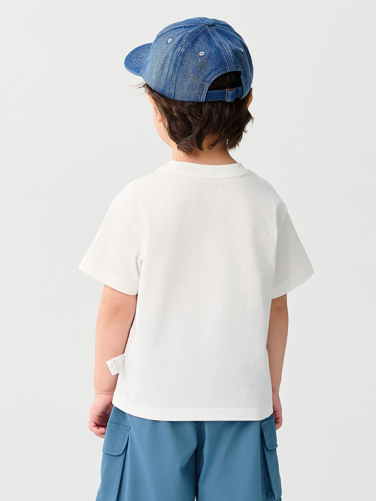 Baby Boy Round V-Neck Short-Sleeved T-Shirt