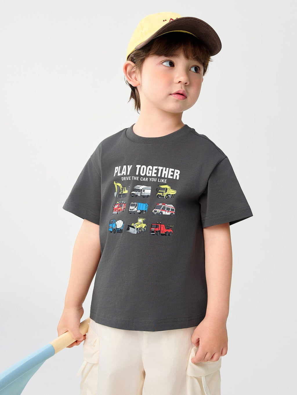 Baby Boy Round V-Neck Short-Sleeved T-Shirt