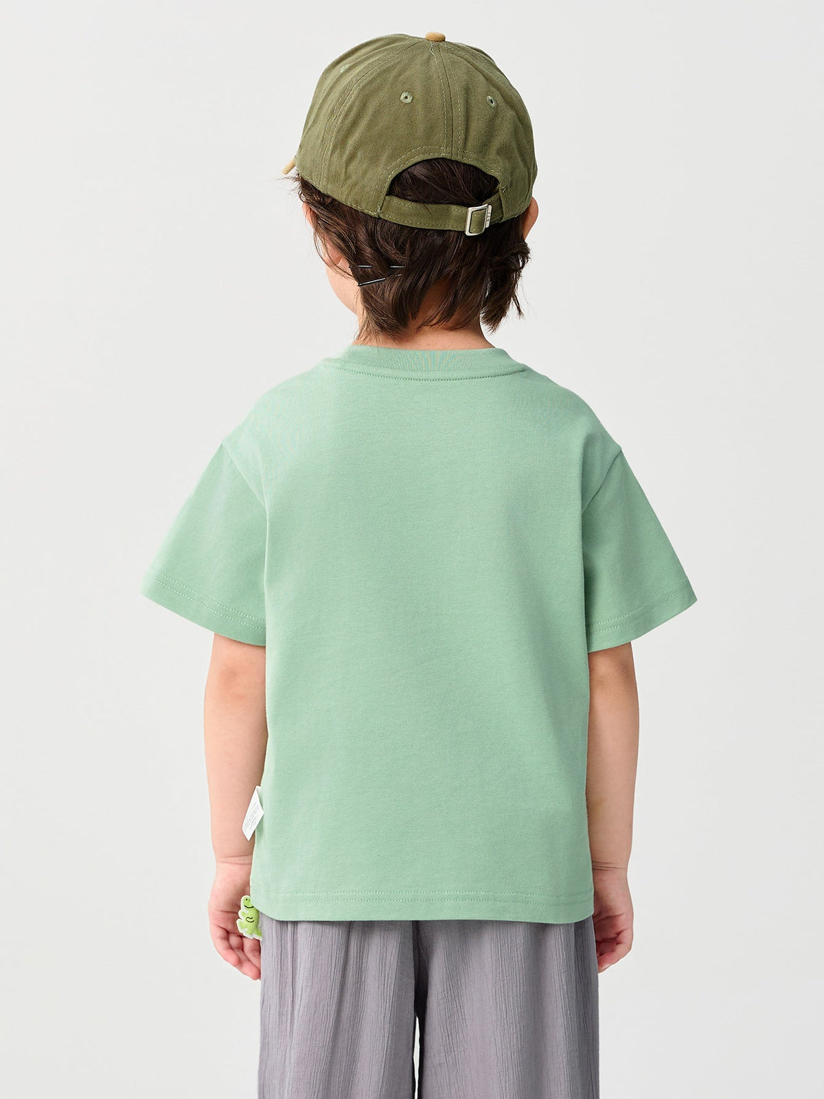 Baby Boy Round V-Neck Short-Sleeved T-Shirt